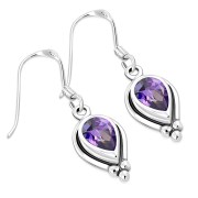 Amethyst Ethnic Style Earrings, e177
